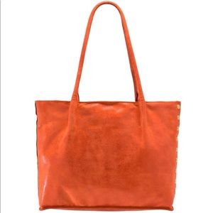 Hammitt Oliver Zip Tote Large Coral Leather NWT
